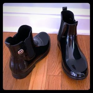 Michael Kors Black Rain Boots Booties Size 9 MK